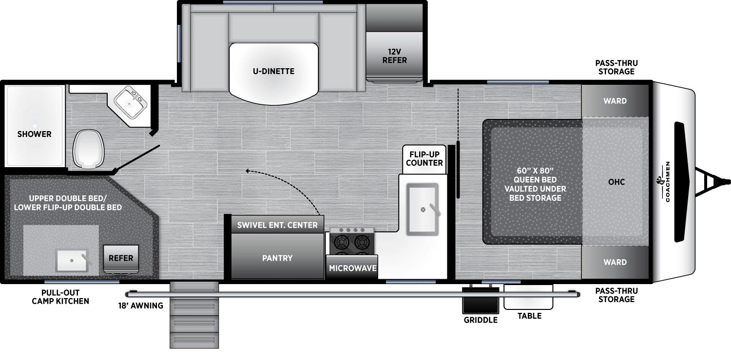 2026 Coachmen Freedom Express Ultra Lite 258BHS floorplan