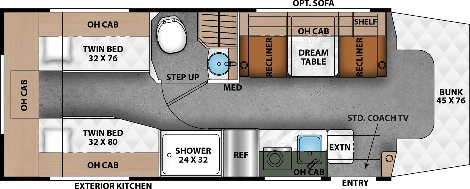 2026 Coachmen RV Prism Select 25TBS floorplan
