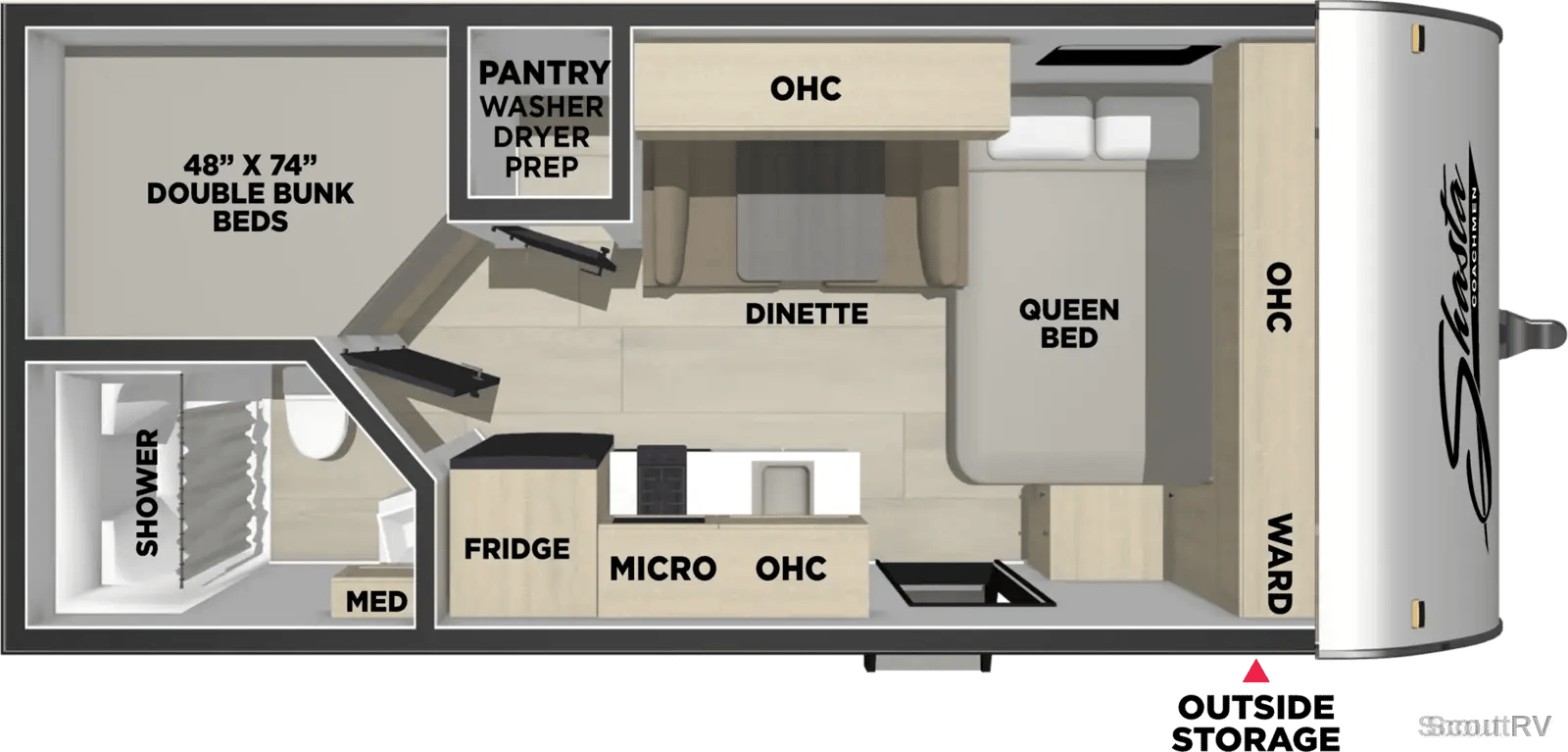 2027 Coachmen Shasta Compact 18DBL