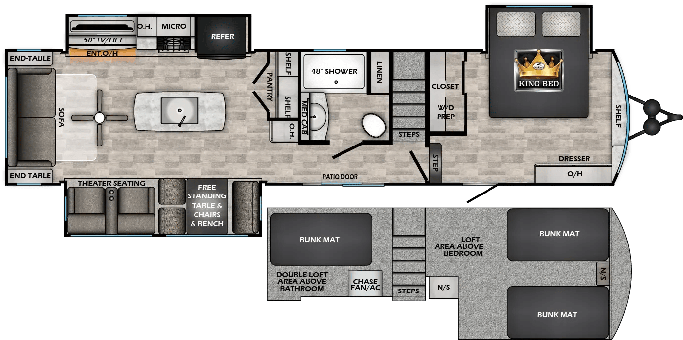 2026 CrossRoads Hampton 375DBL floorplan