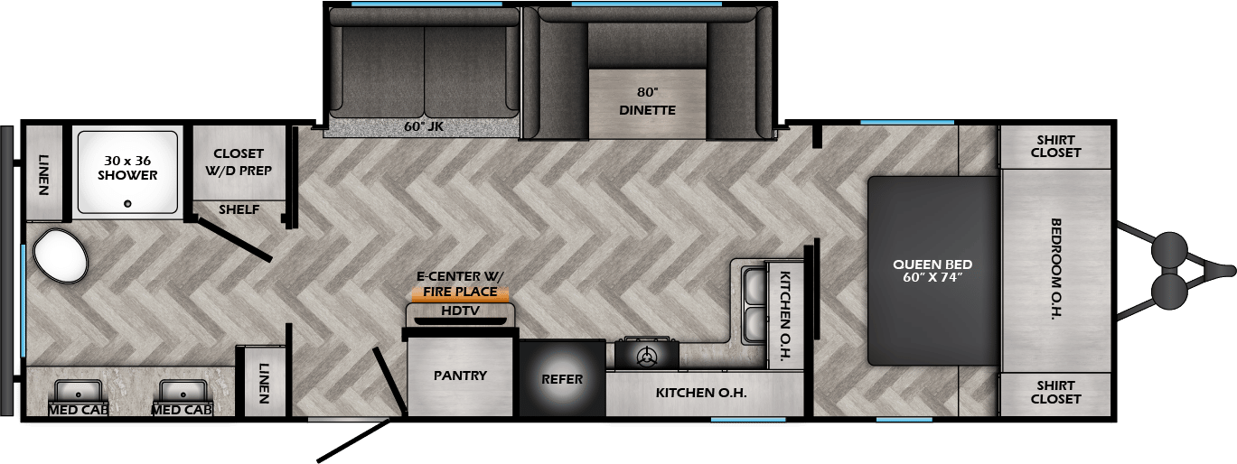 2026 CrossRoads Zinger 280RB floorplan