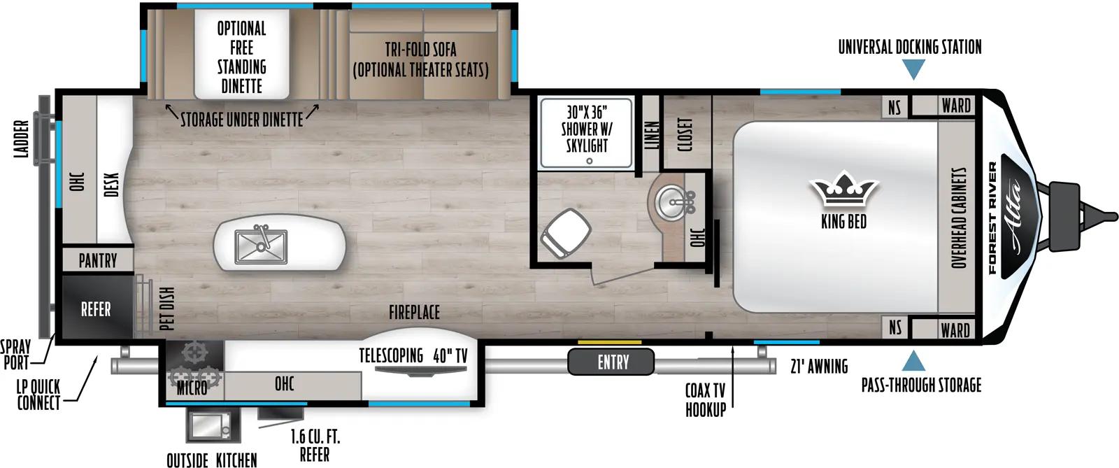 2026 East to West Alta 2810KIK floorplan