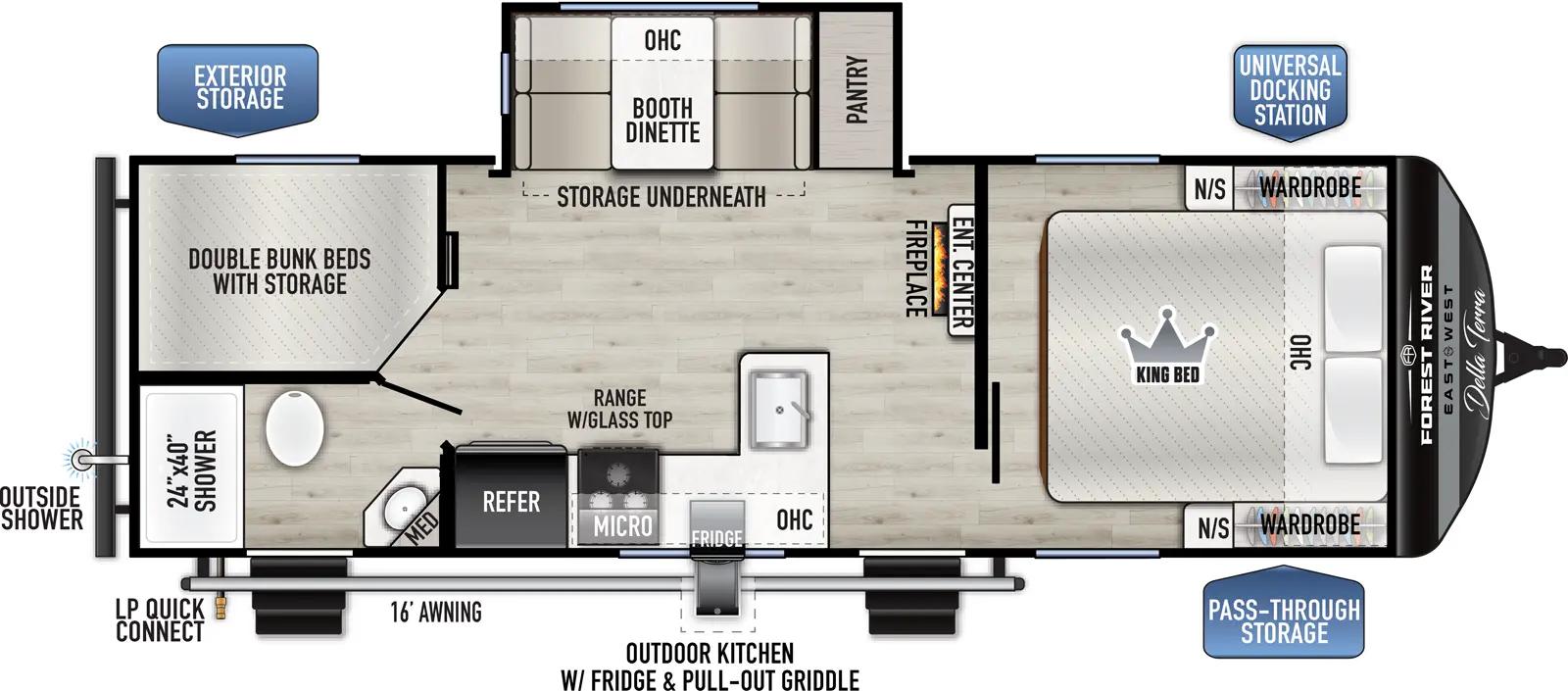 2026 EAST TO WEST Della Terra 241BH floorplan