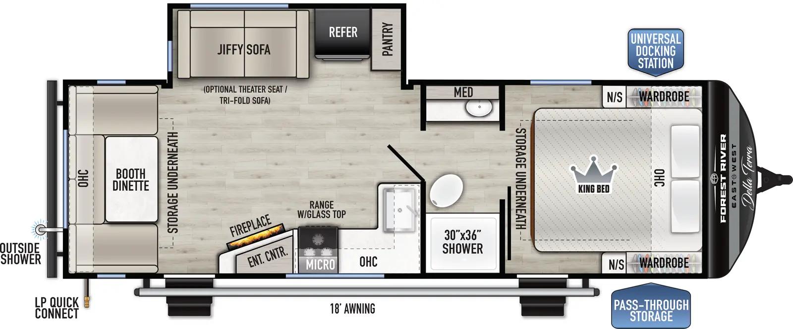 2026 East to West Della Terra 251RD floorplan