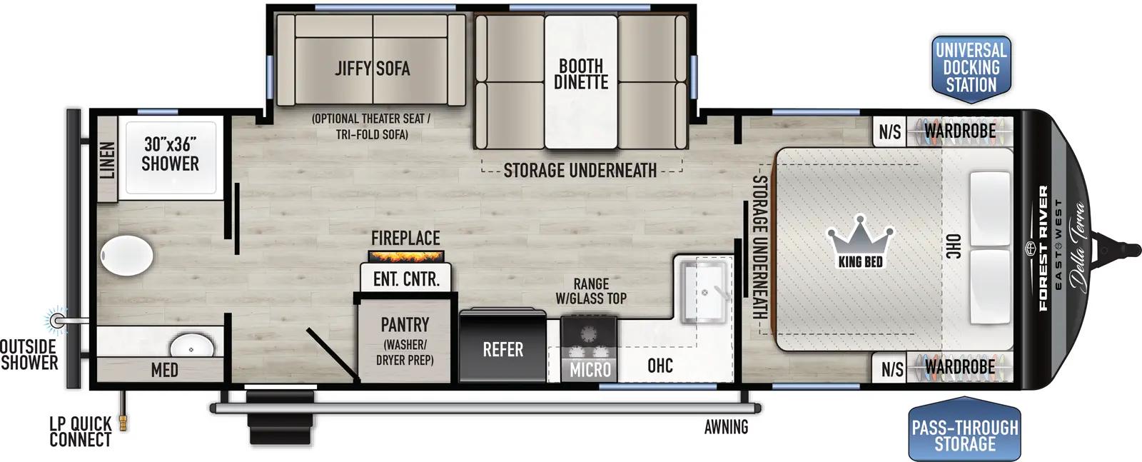 2026 East to West Della Terra 261RB floorplan