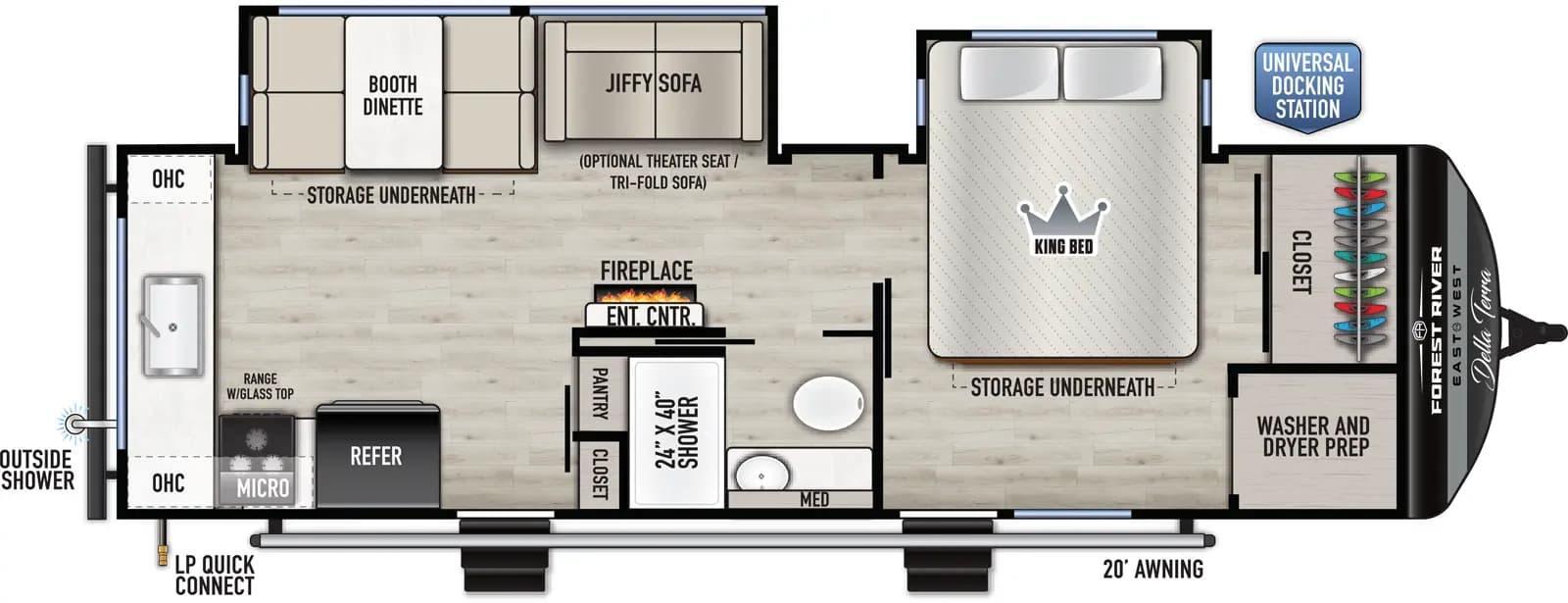 2026 EAST TO WEST Della Terra 263RK floorplan
