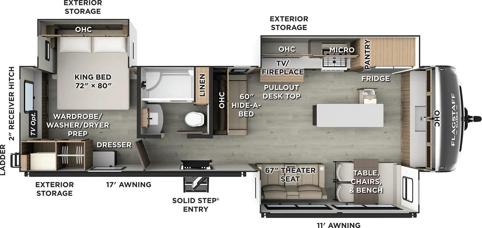 2026 Flagstaff Classic 832FK floorplan