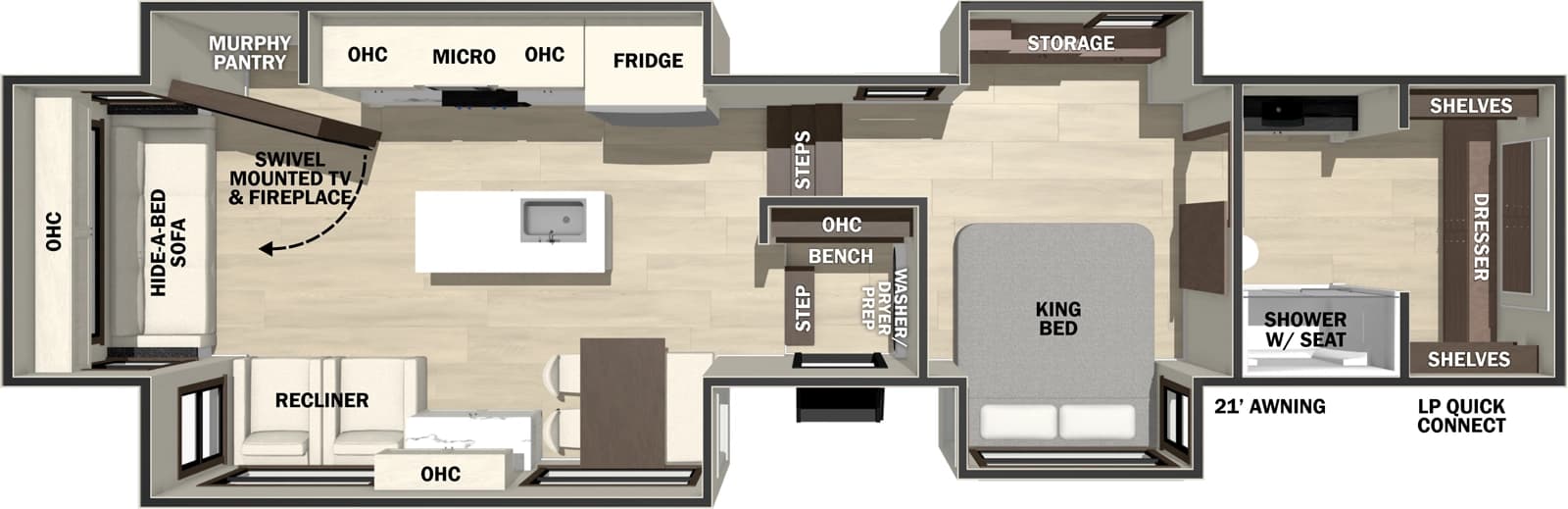 2026 Forest River Cedar Creek 383FB floorplan