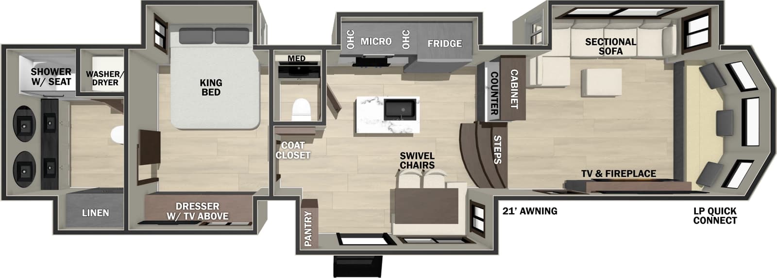 2026 Forest River CEDAR CREEK COTTAGE 413FWC floorplan
