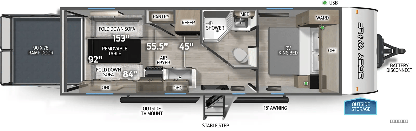 2026 Forest River 2026 Forest River Cherokee Grey Wolf - thumbnail 2