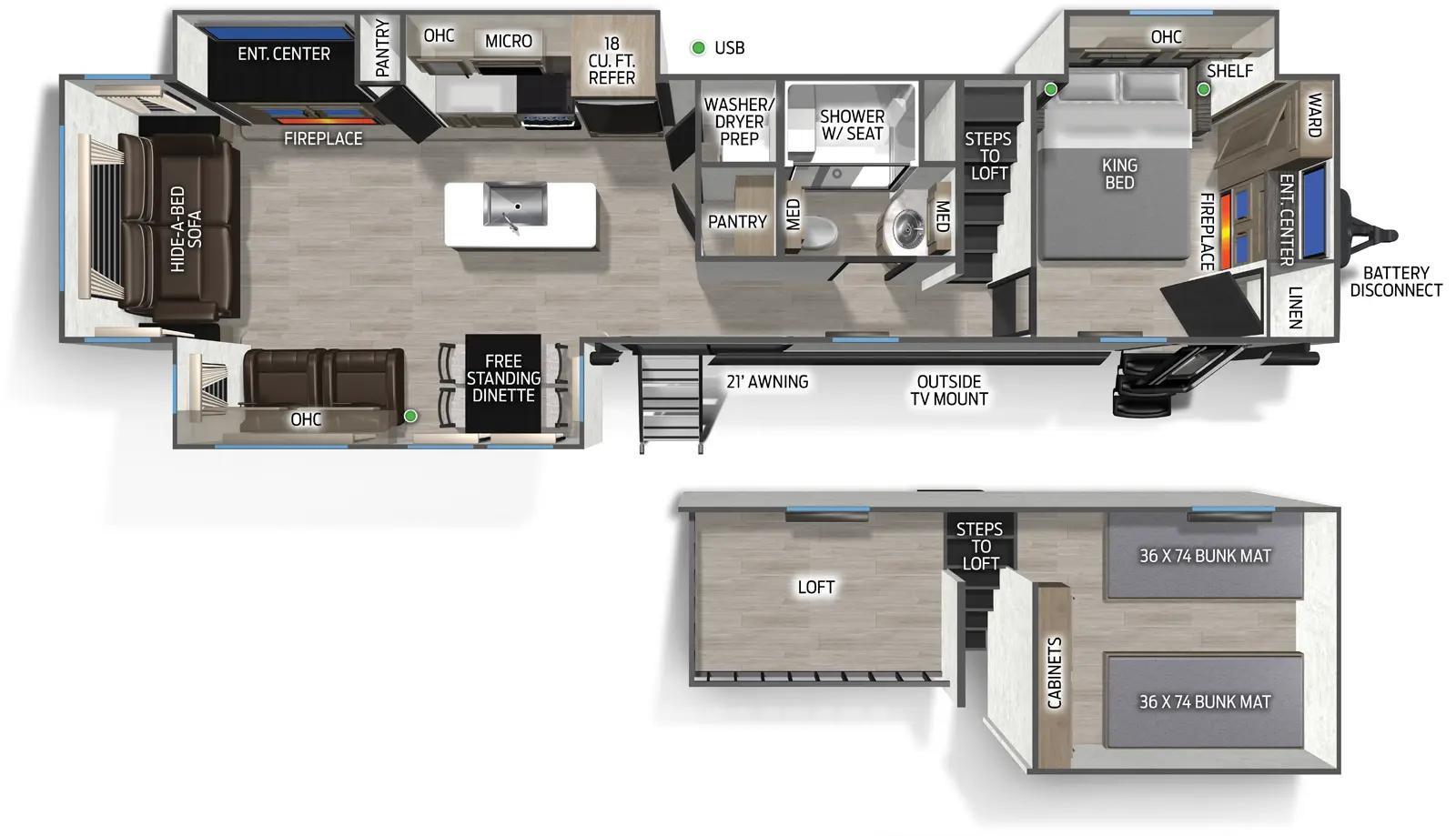 2026 Forest River Cherokee Timberwolf 39DL floorplan