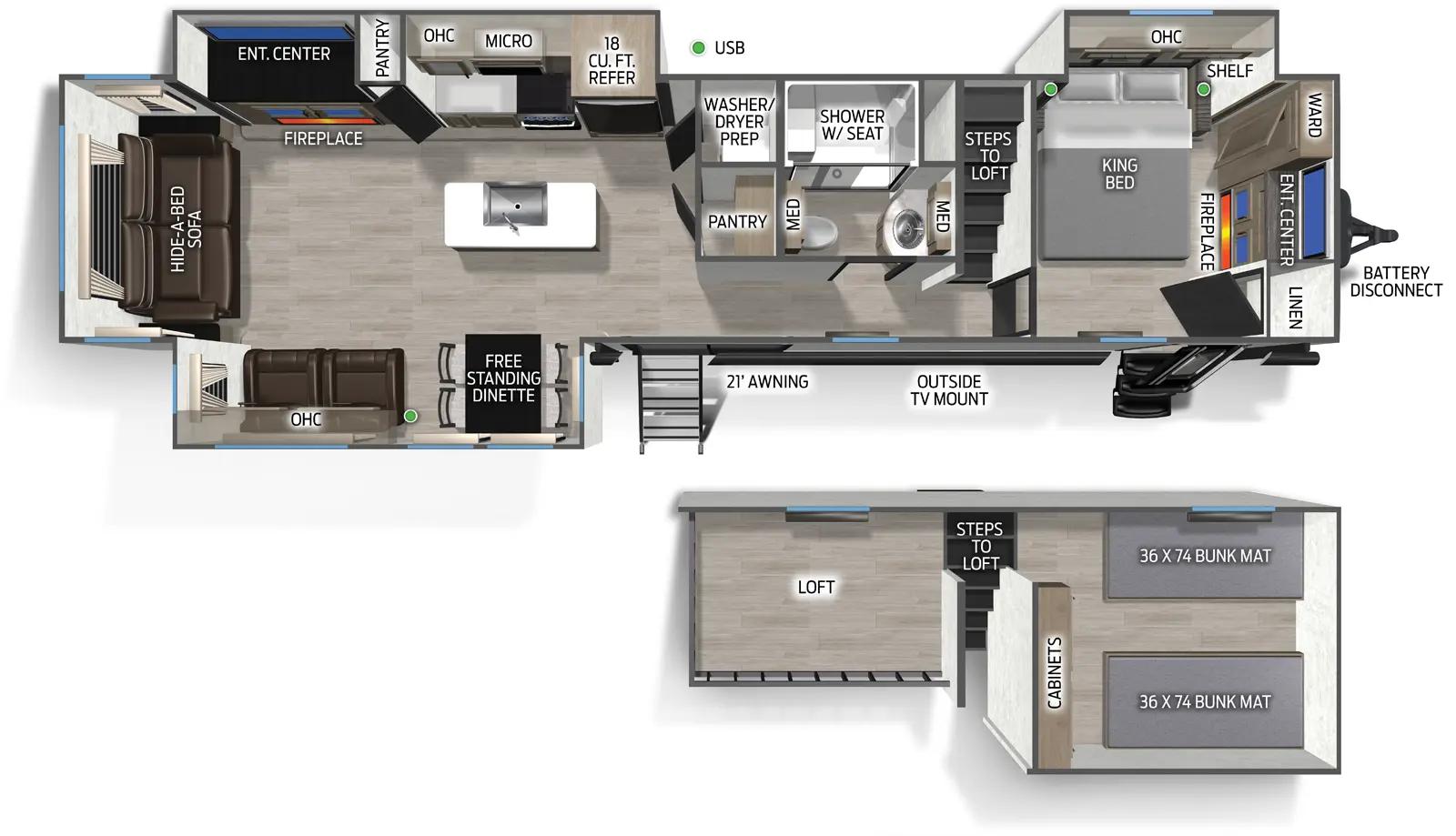 2026 Forest River Cherokee Timberwolf 39DLBL floorplan
