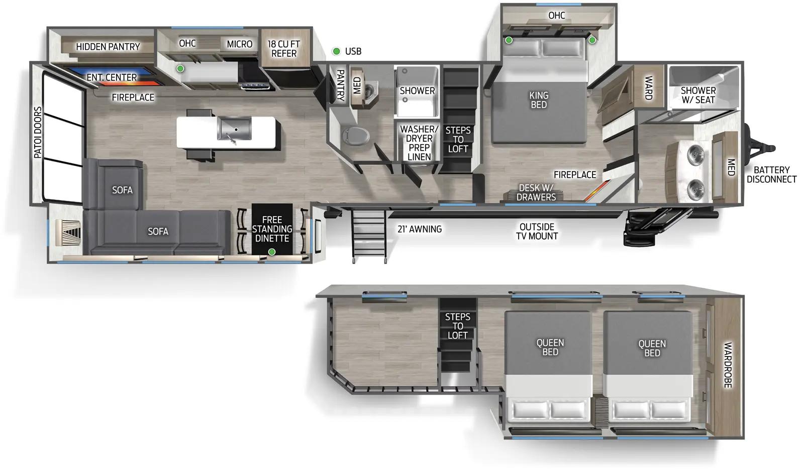 2026 Forest River Cherokee Timberwolf 39JM floorplan