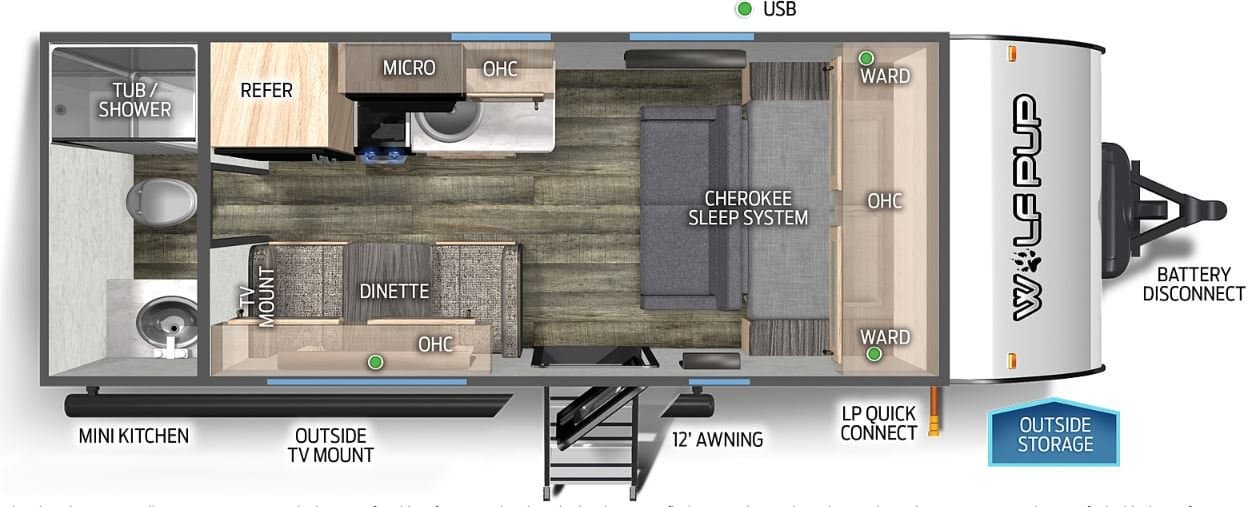 2026 FOREST RIVER 2026 FOREST RIVER Cherokee Wolf Pup - thumbnail 2