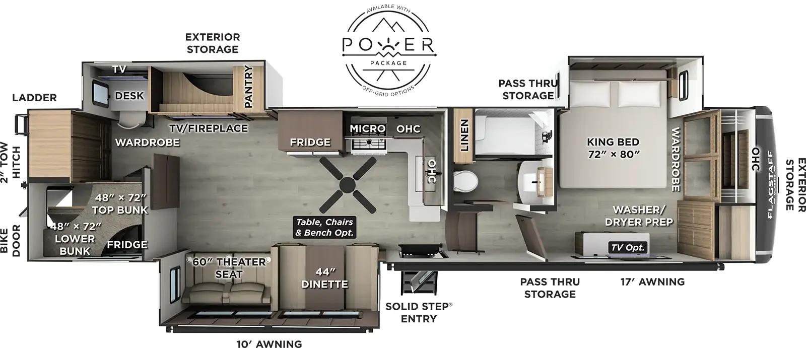 2026 Forest River Flagstaff Classic 405CBH floorplan