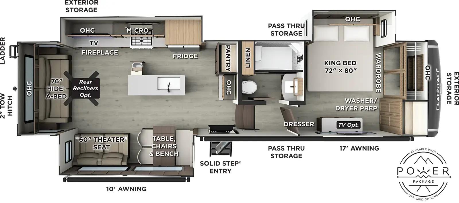 2026 Forest River Flagstaff Classic F361RLS floorplan