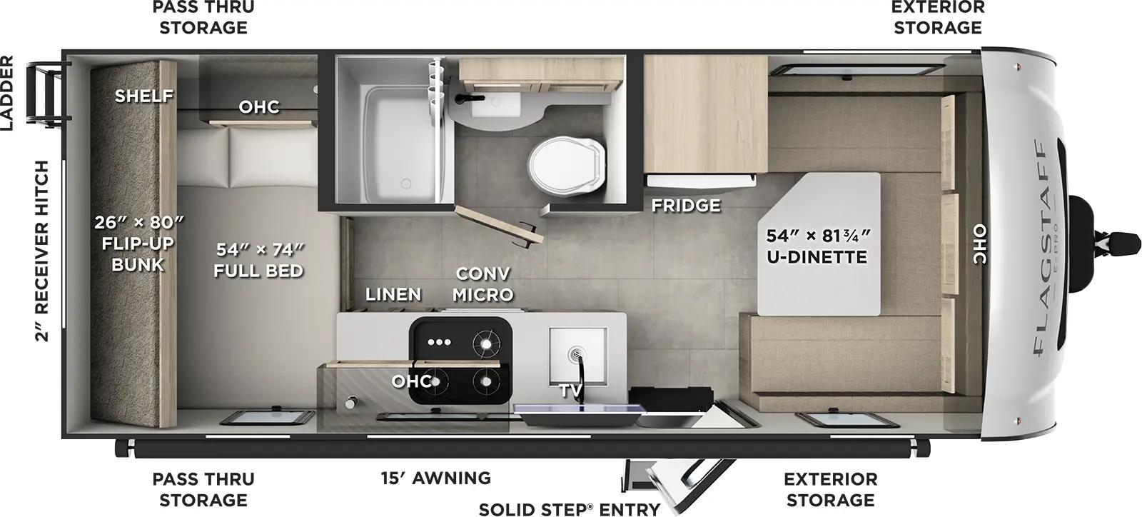 2026 Forest River Flagstaff E-Pro 19DBH floorplan