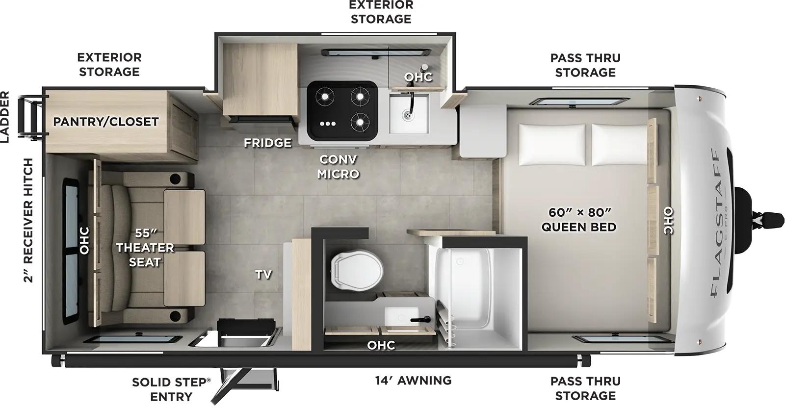 2026 Forest River Flagstaff E-Pro 19RL floorplan