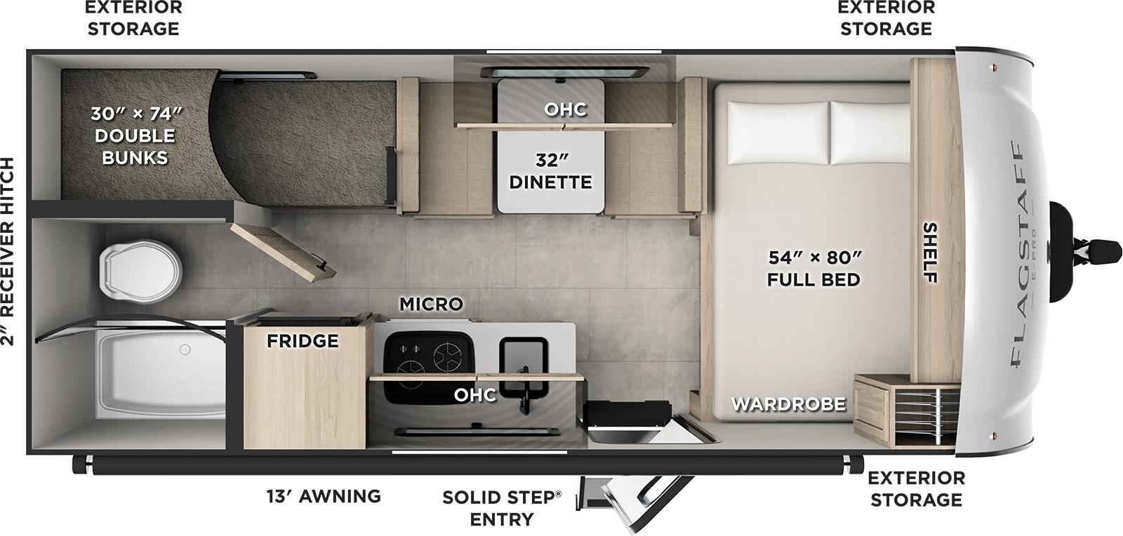 2026 Forest River Flagstaff E-Pro E17LE floorplan