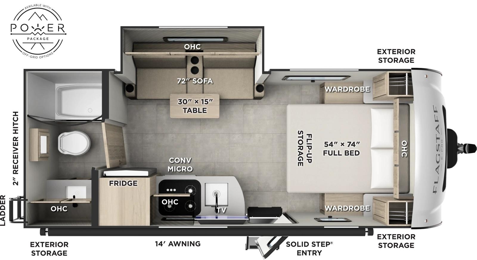 2026 Forest River Flagstaff E-Pro E20FBS floorplan