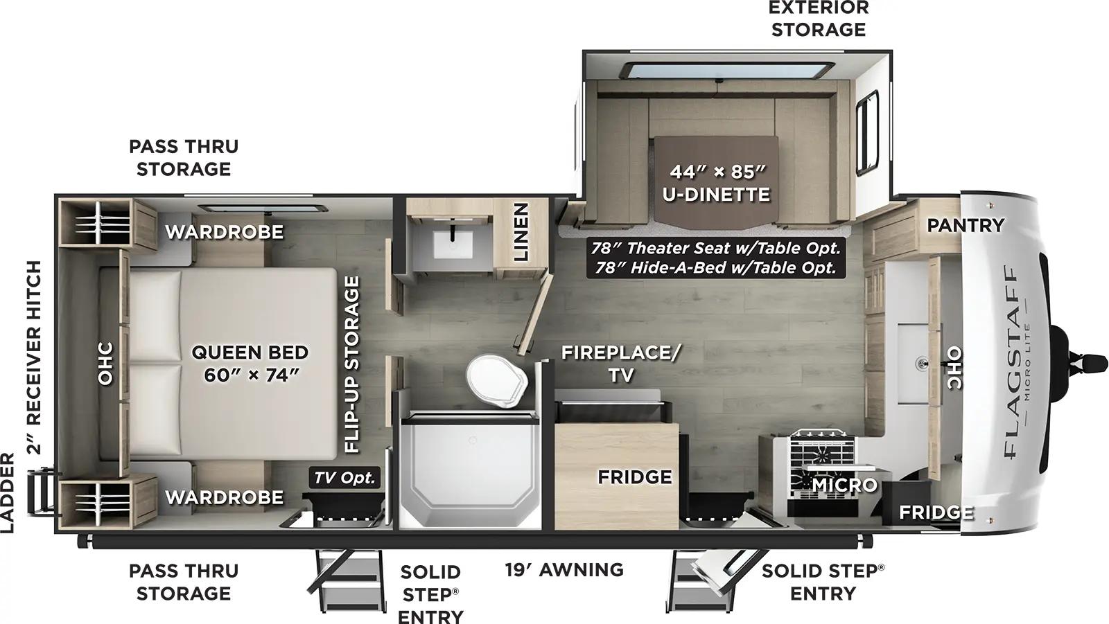 2026 Forest River Flagstaff MAC 25FKB floorplan