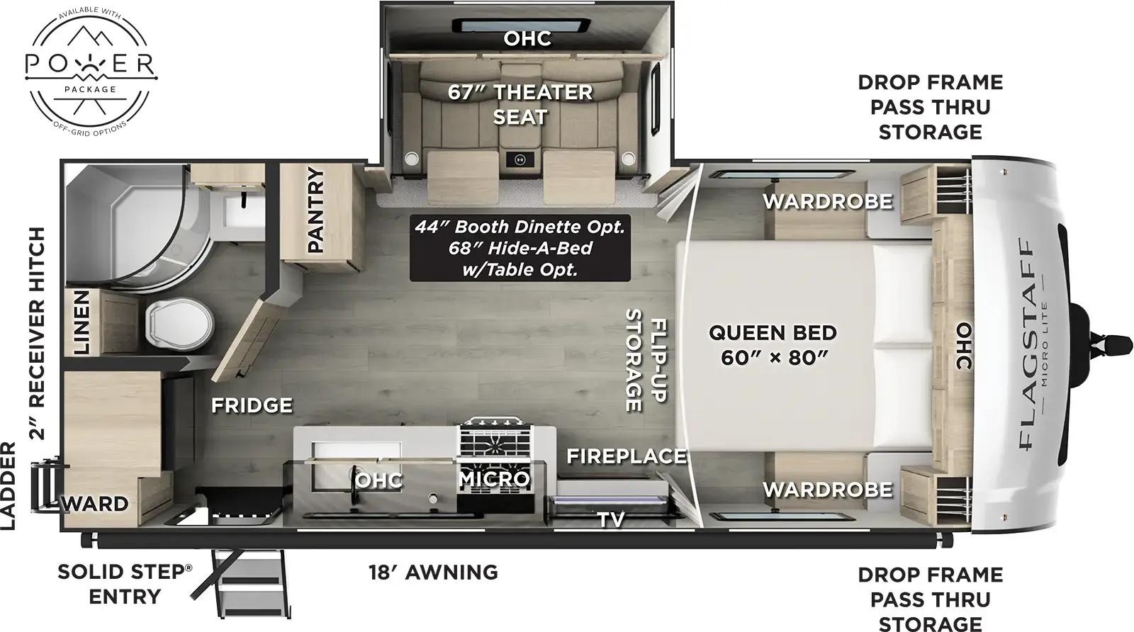 2026 Forest River Flagstaff Micro Lite 22FBS floorplan