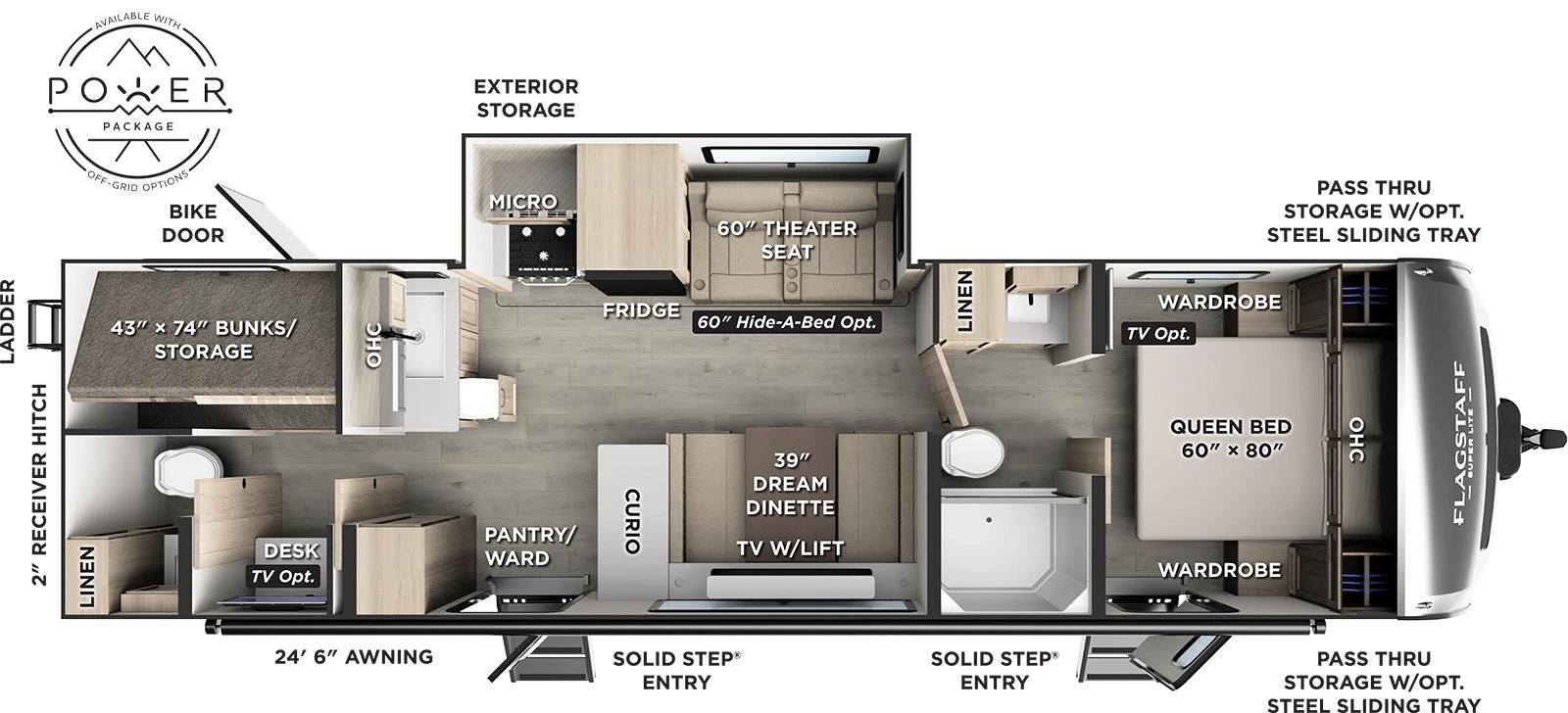 2026 Forest River Flagstaff Super Lite 29DBH floorplan