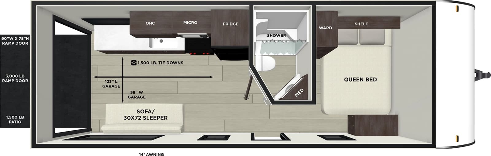 2026 Forest River Forest River Salem 189RTK floorplan