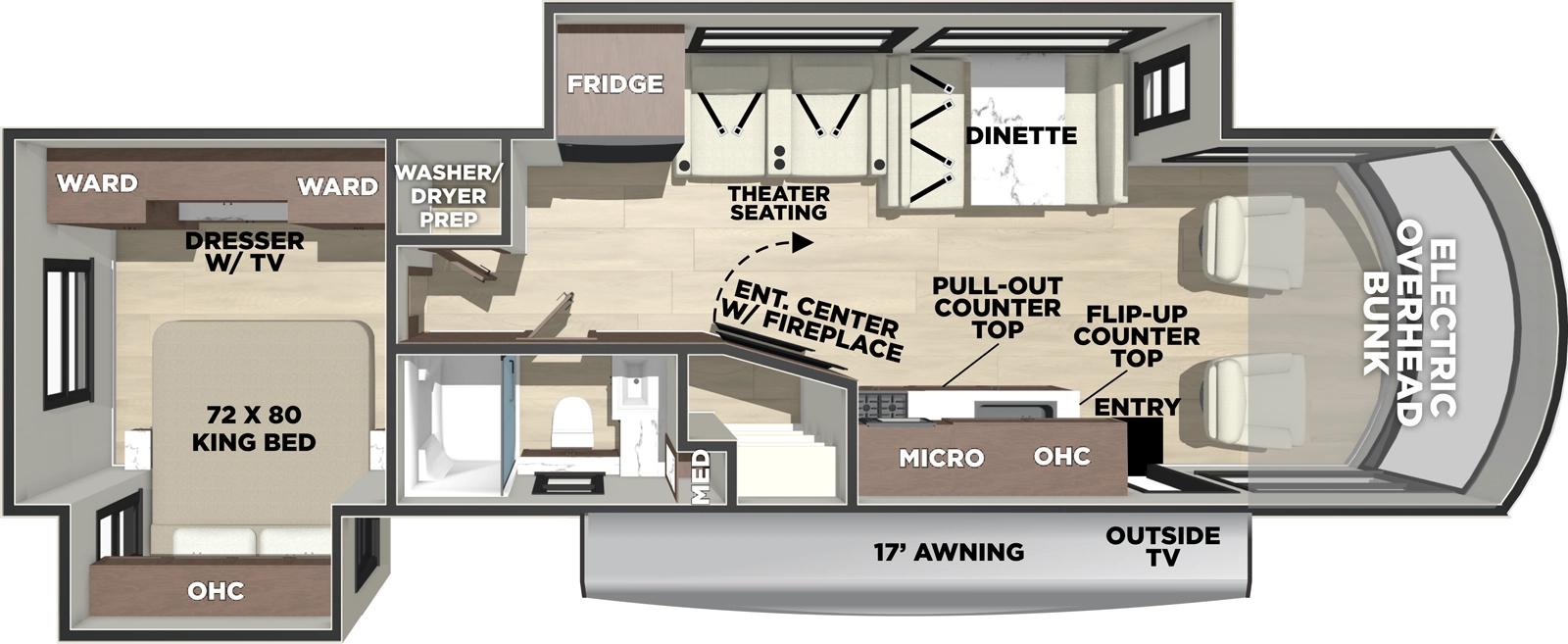 2026 Forest River FR3 33ZF floorplan