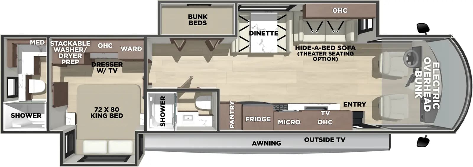 2026 Forest River Georgetown 5 Series GT5 36F5 floorplan