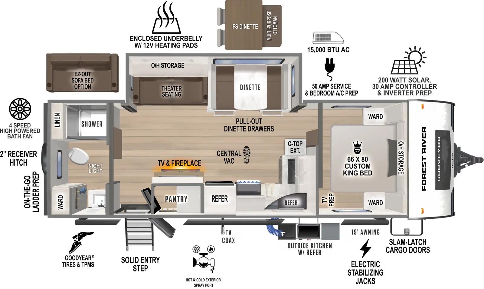 2026 Forest River Grand Surveyor 267RBSS floorplan