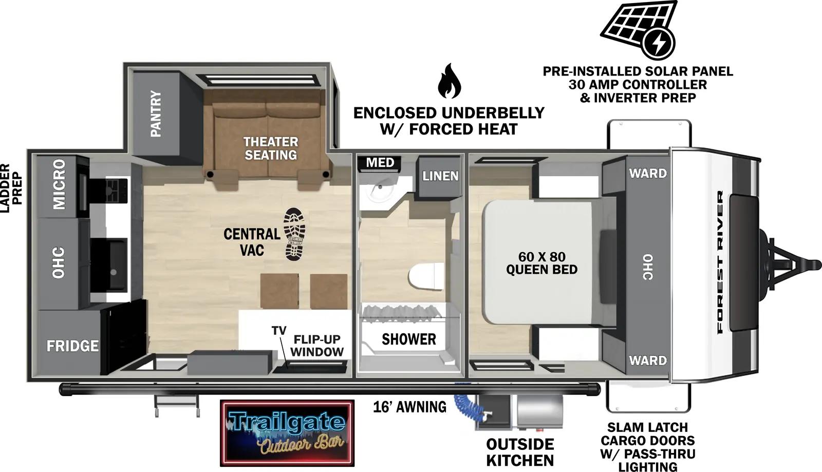 2026 Forest River Ibex 19BRK-BM floorplan