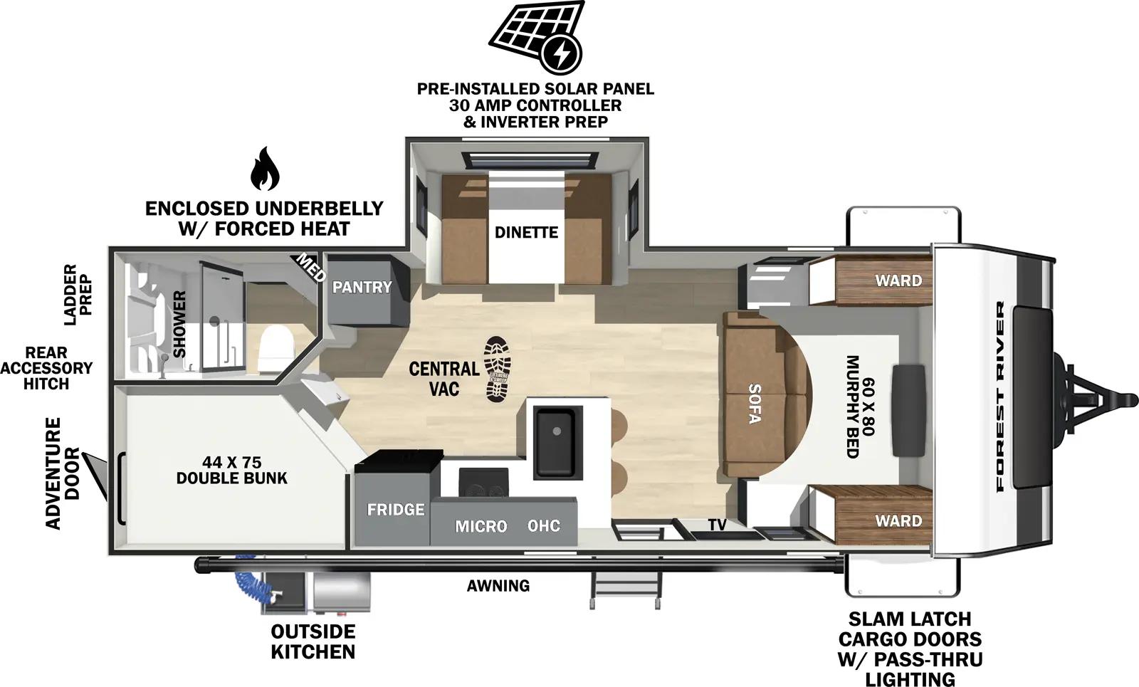 2026 Forest River Ibex 23MBH-BM floorplan
