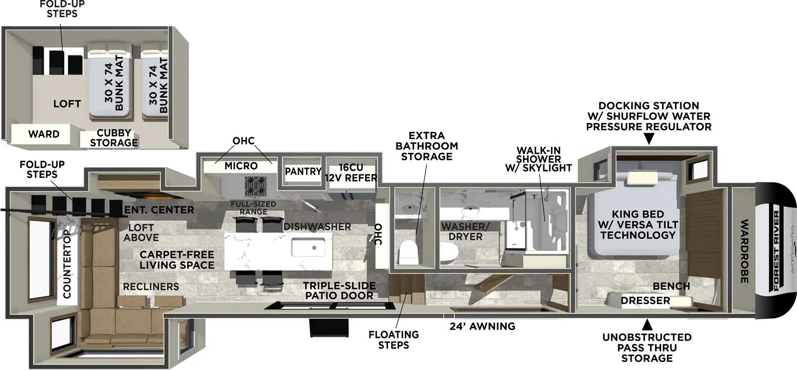 2026 Forest River Impression 44STAY floorplan