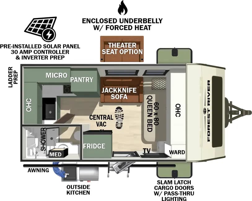 2026 Forest River No Boundaries 18.0 floorplan