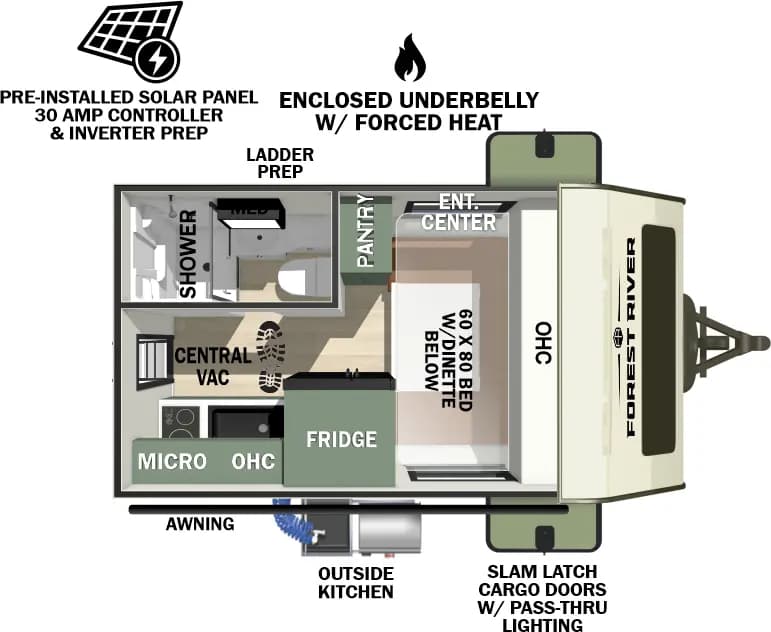 2026 Forest River No Boundaries 18.1BM floorplan