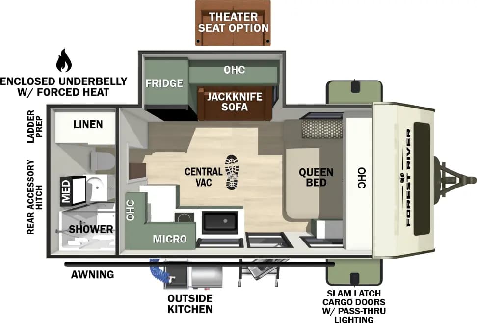 2026 Forest River No Boundaries 18.3 floorplan