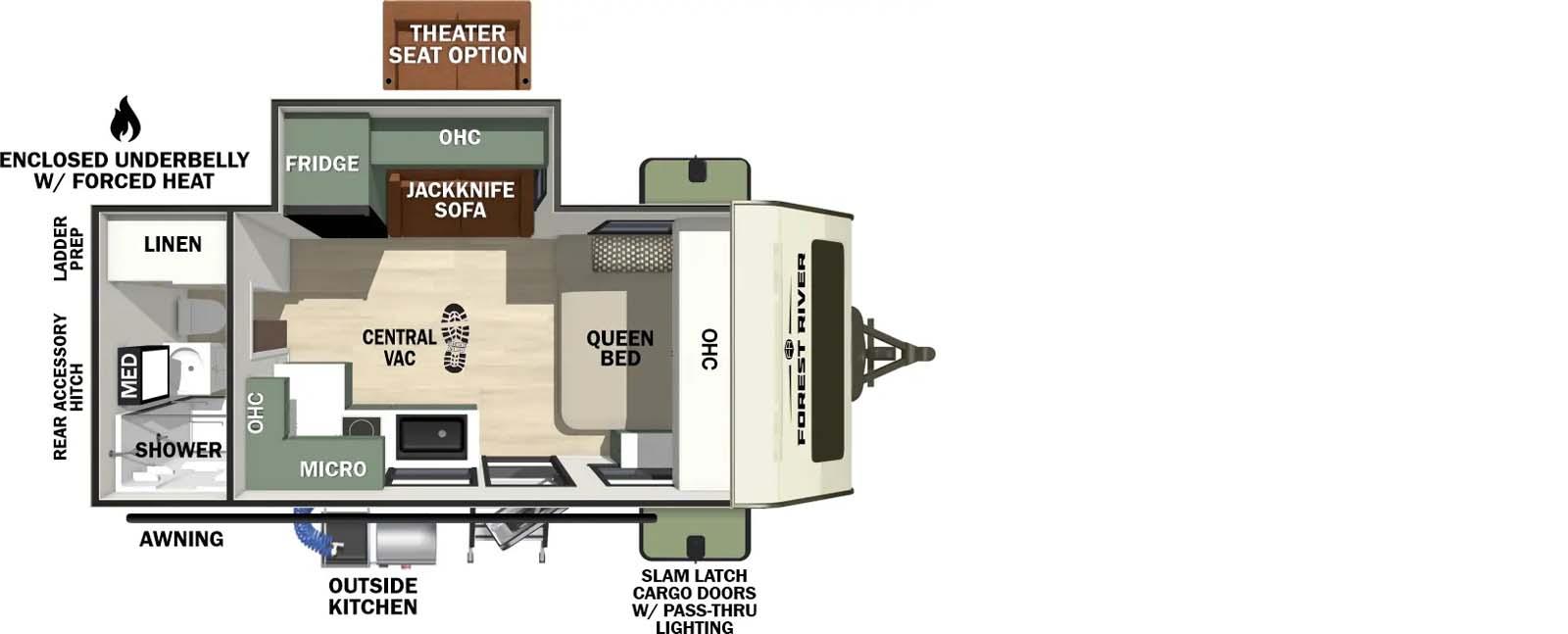 2026 Forest River No Boundaries 18.3 floorplan