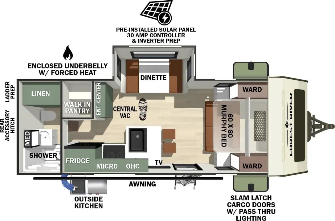 2026 Forest River No Boundaries 20.4 floorplan