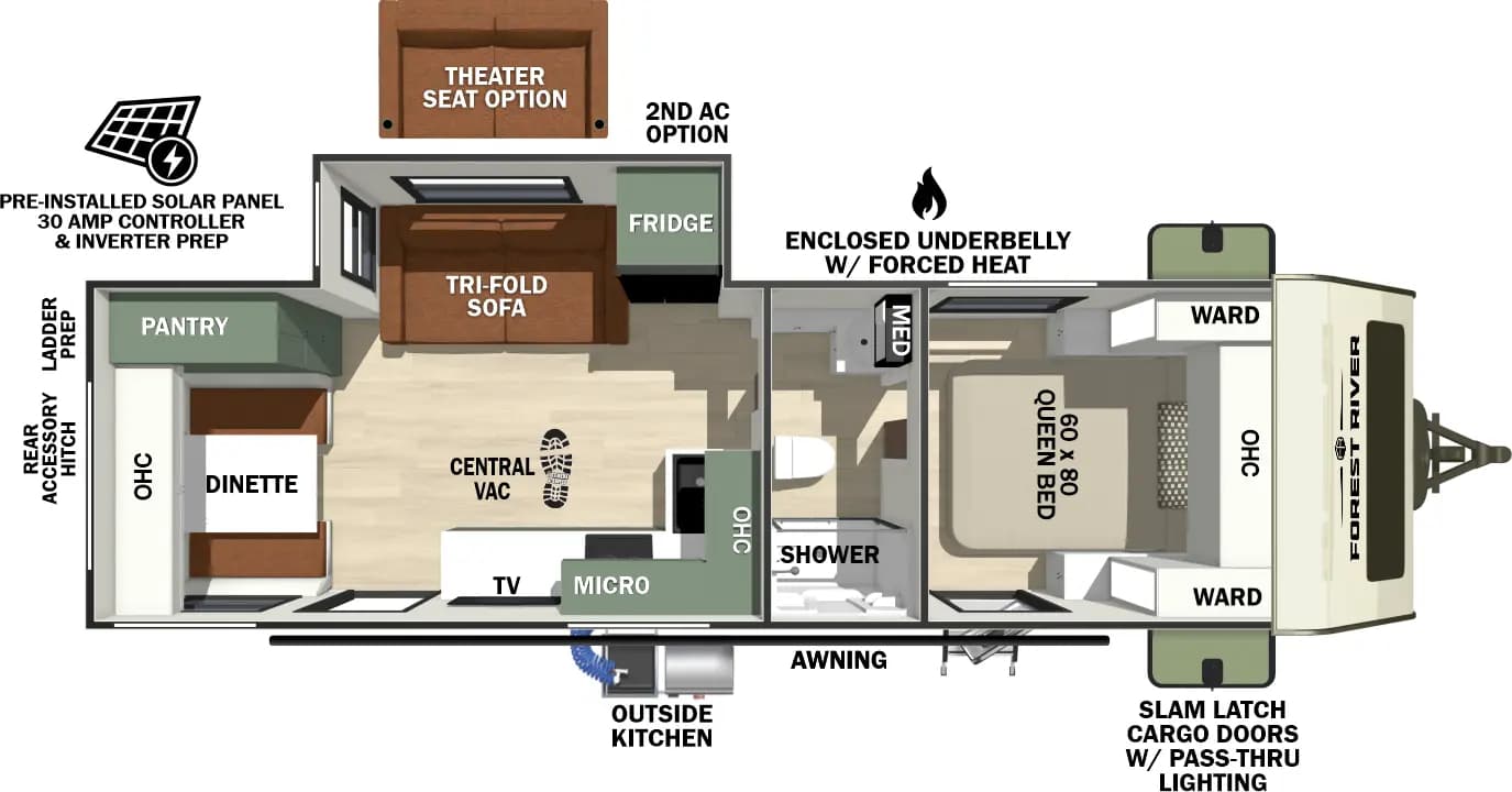 2026 Forest River No Boundaries 20.7 floorplan