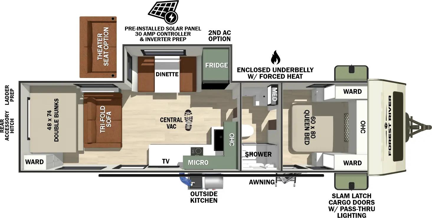 2026 Forest River No Boundaries 20.9 floorplan