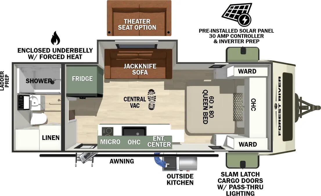 2026 Forest River No Boundaries NB19.4 floorplan