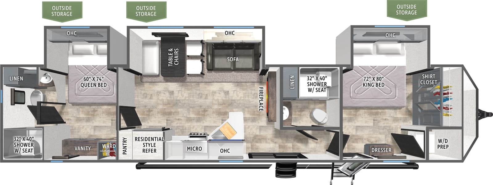 2026 Forest River Puma 39DBT floorplan