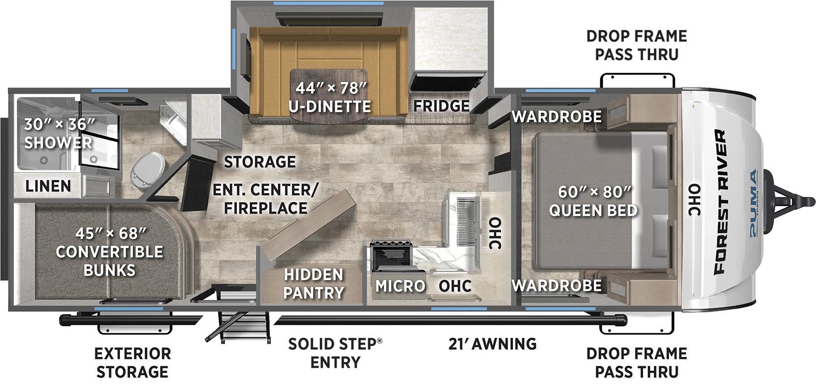 2026 Forest River Puma Tracks 2430BHS floorplan