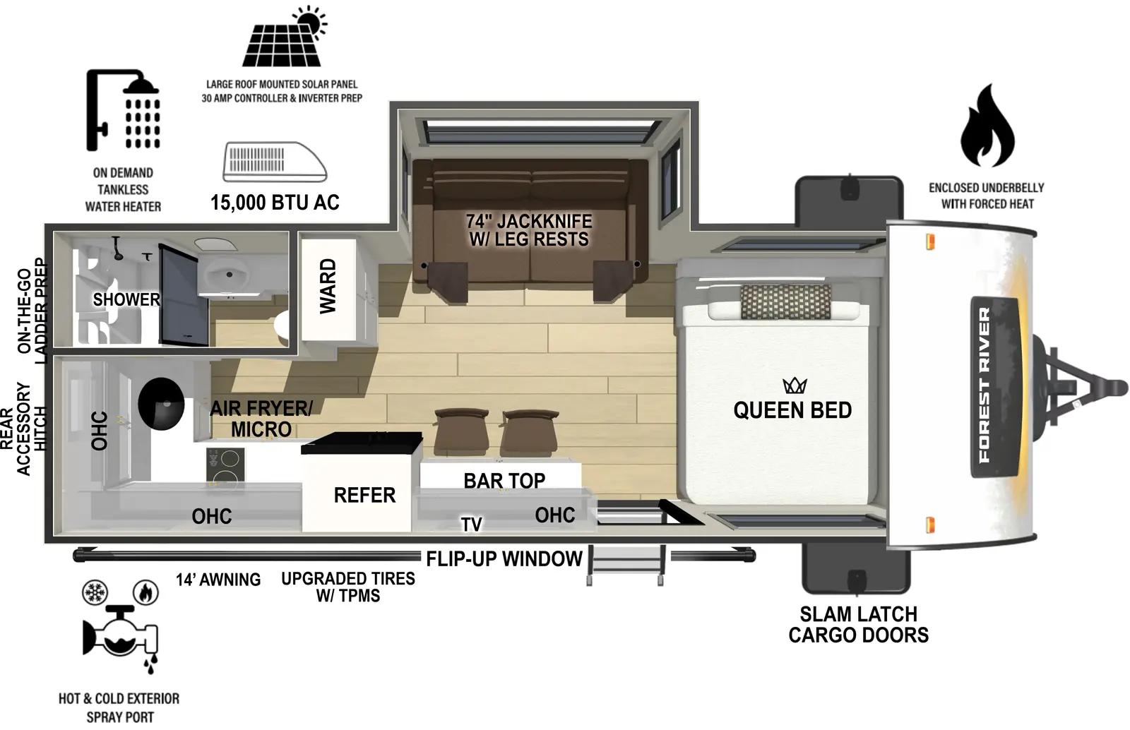 2026 Forest River R-Pod 185 floorplan