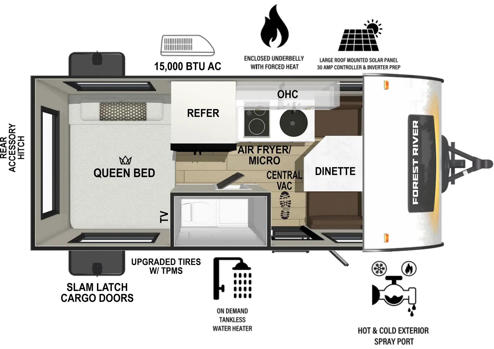 2026 Forest River r-pod RP-171 floorplan