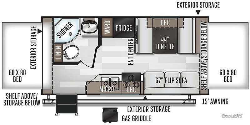 2026 Forest River R-Pod RP-171 floorplan