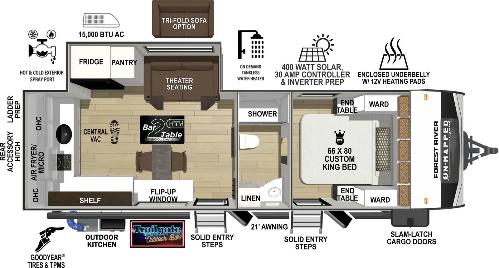 2026 Forest River R-Pod Un-Mapped 24RK floorplan