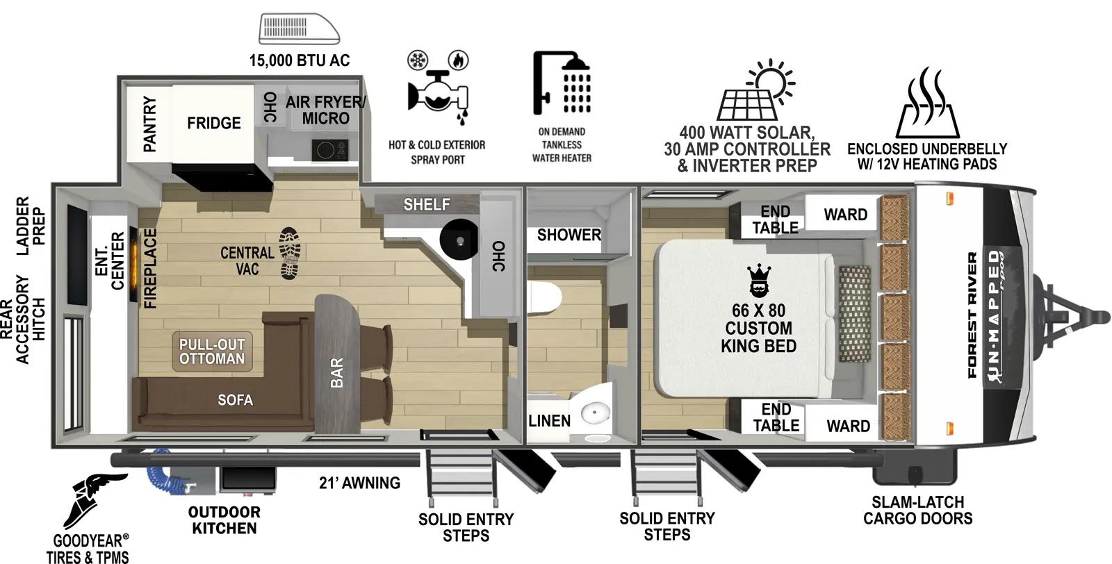 2026 Forest River R-Pod Un-Mapped 25RL floorplan