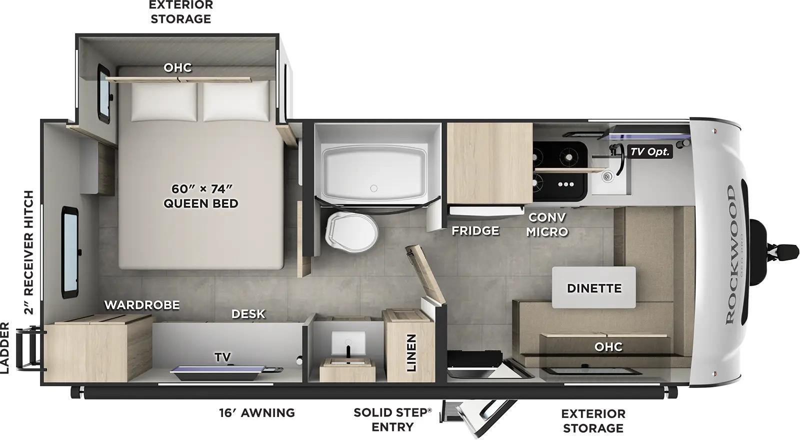 2026 Forest River Rockwood Geo Pro 20BS floorplan